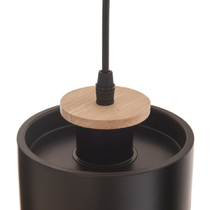 Taklampa Posdand 130x90x14 cm Trä/Svart [lux.pro]