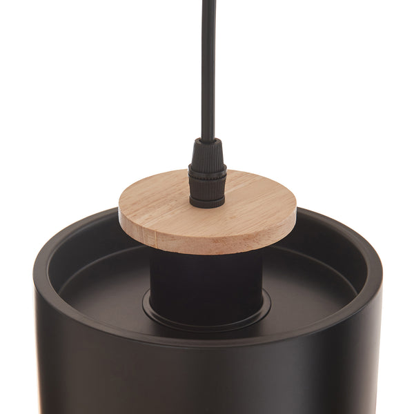 Taklampa Posdand 130x90x14 cm Trä/Svart [lux.pro]