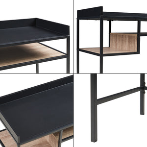 Skrivbord Belana 100x43x82 cm Svart/Eklook [en.casa]