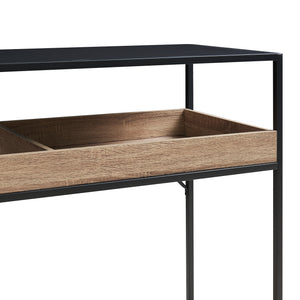 Konsolbord Belana 110x40x80 cm Svart/Eklook [en.casa]