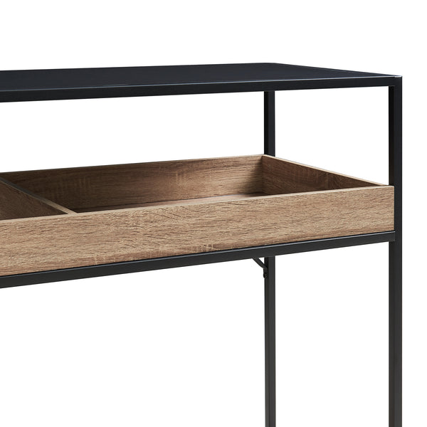 Konsolbord Belana 110x40x80 cm Svart/Eklook [en.casa]