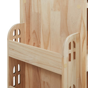 Roterbart barnhylla Sanköre 122x64x43 cm furu natur [en.casa]