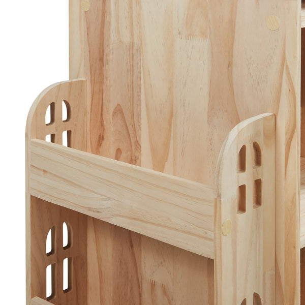 Roterbart barnhylla Sanköre 122x64x43 cm furu natur [en.casa]