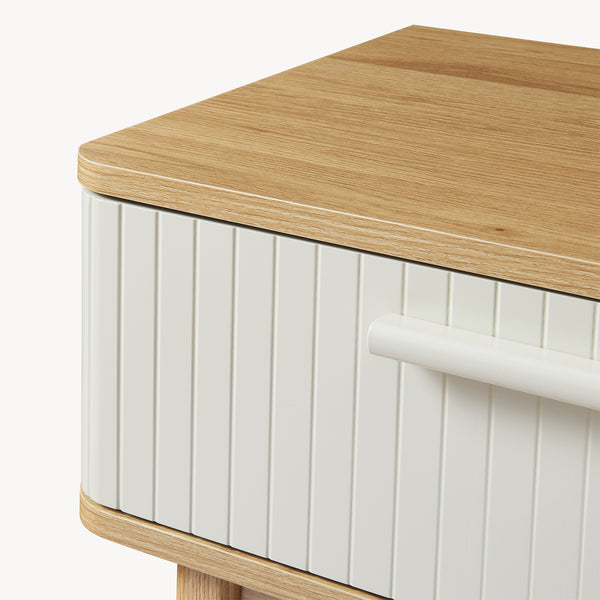 Konsolbord Ferrersp med 2 lådor 100x40x80 cm Eklook/Sandfärgad [en.casa]