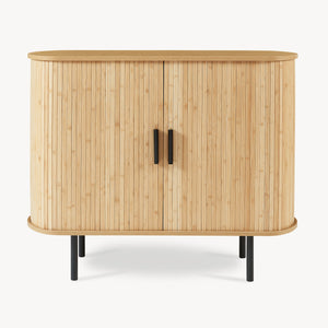 Sidobord Tvedestrand 100x40x80 cm Natur/Svart [en.casa]