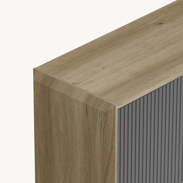 Sideboard Trömi 75x120x30 cm Eklook/Grå [en.casa]