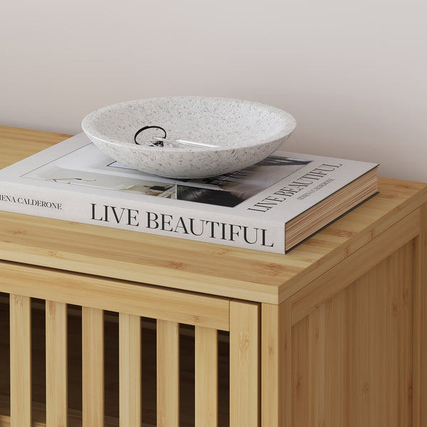 Skåp för skor Sirgerg 91x72x35 cm bambu natur [en.casa]