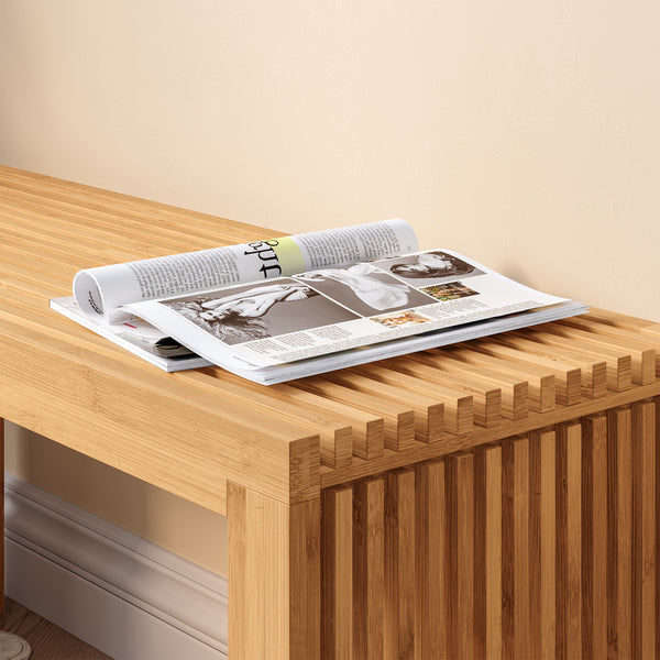 Skobänk Korjad 90x33x43 cm Bambus [en.casa]