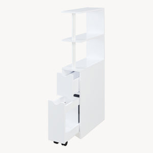 Nischhylla med utdragsrull Fadeskimma 113x19x45 cm Vit [en.casa]