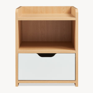 Nattduksbord Bordkak 45x36x34 cm Eklook/Vit [en.casa]