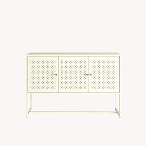 Sideboard Viitasaari 120x40x80 cm stål krämvit [en.casa]