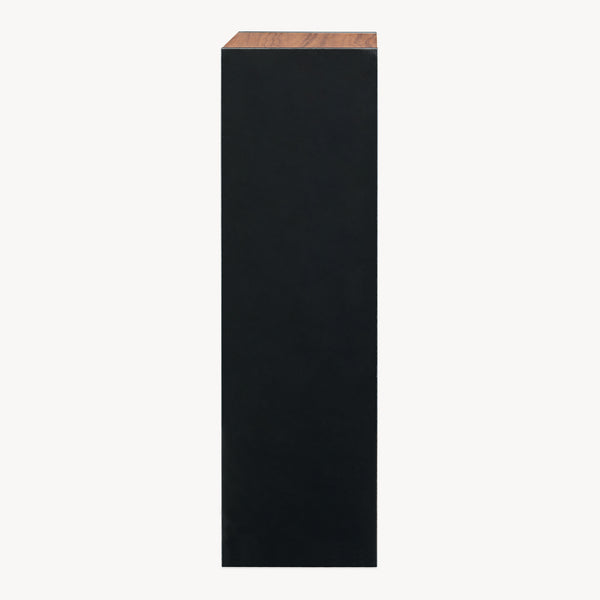 Bokhylla 'Trond' med 3 öppna fack 80 x 30 x 23 cm Svart/Valnötsutseende