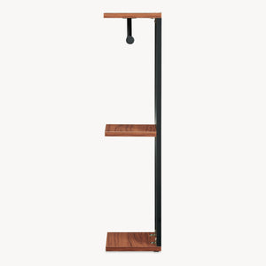 Toalettpappershållare Trond 76x18x18 cm Svart/Valnötutseende [en.casa]