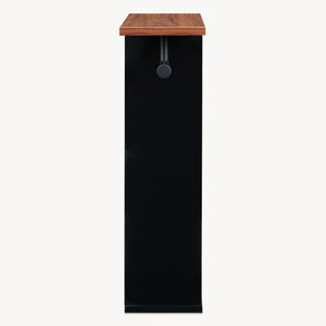 Toalettpappershållare Trond 60x40x16 cm Svart/Valnötutseende [en.casa]
