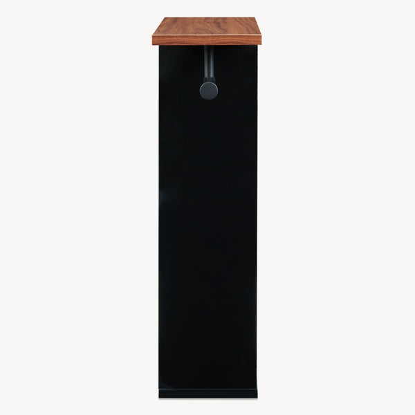 Toalettpappershållare Trond 60x40x16 cm Svart/Valnötutseende [en.casa]