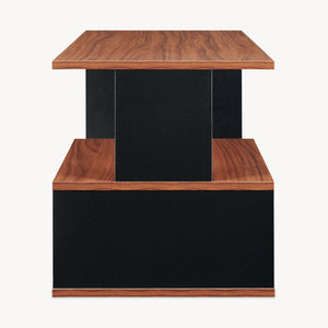 Soffbord Trond 80x40x42 cm Svart/Valnöt [en.casa]