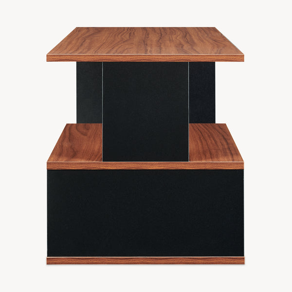 Soffbord Trond 80x40x42 cm Svart/Valnöt [en.casa]