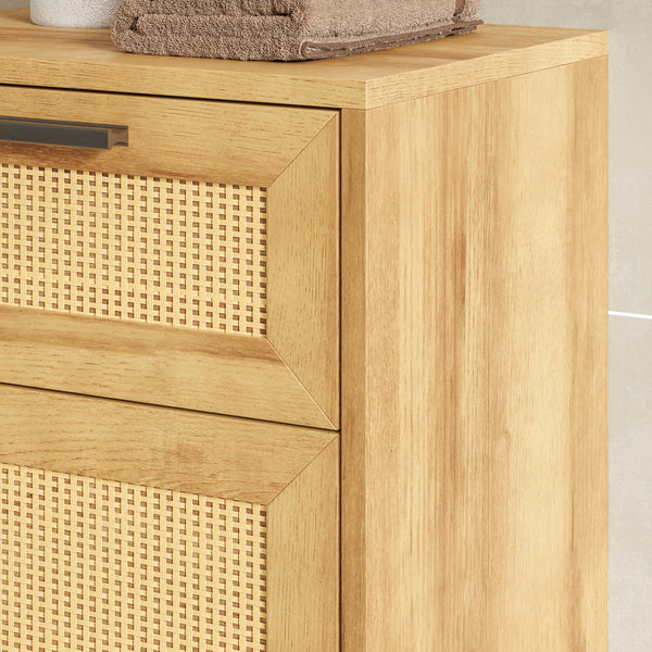 Badrumsskåp Marhasa 92x40x30 cm Eklook/Svart [en.casa]