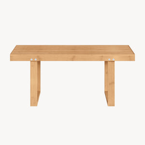 Bänk Aarela 91x41x38 cm Bambus [en.casa]