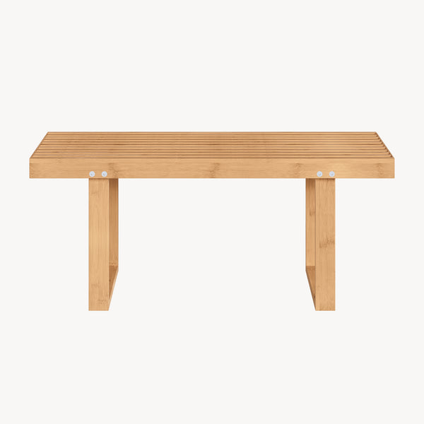 Bänk Aarela 91x41x38 cm Bambus [en.casa]