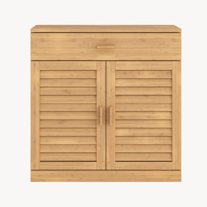 Skåp för skor Aarela 67x66x34 cm bambu [en.casa]