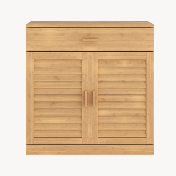 Skåp för skor Aarela 67x66x34 cm bambu [en.casa]