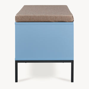 Skobänk Colwyn 80x40x45 cm Blå [en.casa]