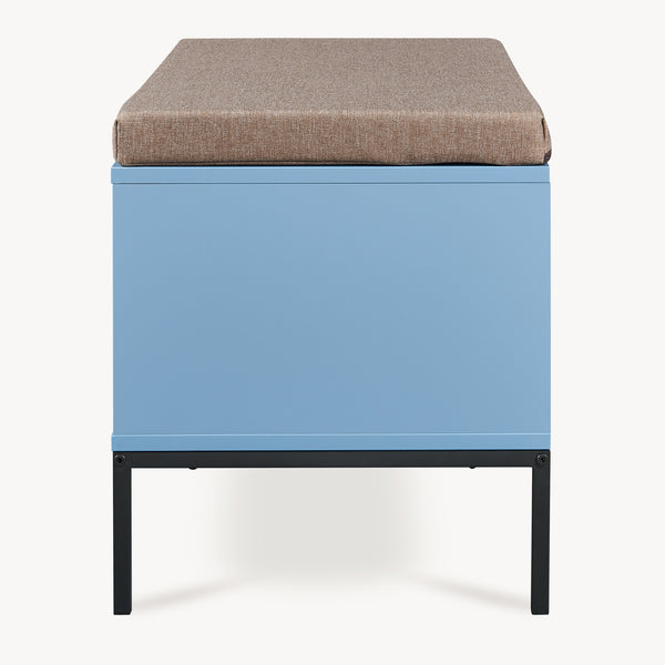 Skobänk Colwyn 80x40x45 cm Blå [en.casa]