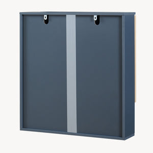 Spegelsskåp Svanes 58x56x13 cm Mörkgrå/Natur [en.casa]