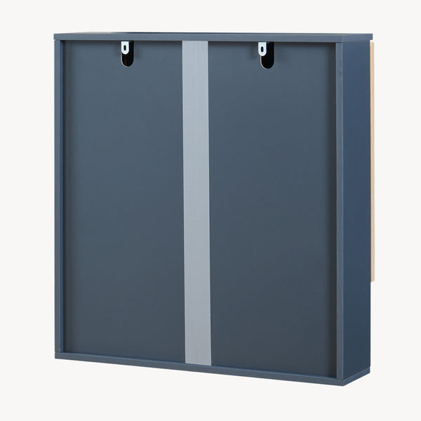 Spegelsskåp Svanes 58x56x13 cm Mörkgrå/Natur [en.casa]