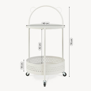 Serveringsvagn Jässaatka stål 76x40 cm grå [en.casa]