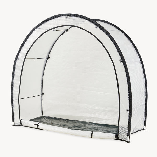 Tomatväxthus av folie Larshasas 180x80x170 cm Transparent [en.casa]