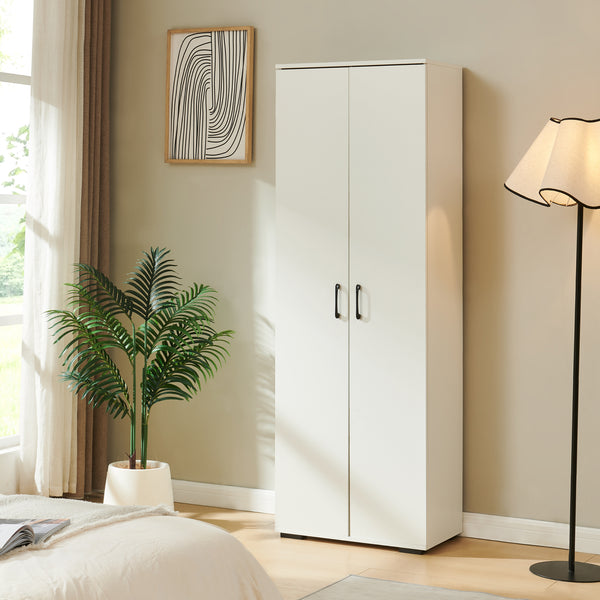 Klädeskåp Chalvefted 175x60x35 cm Vit [en.casa]