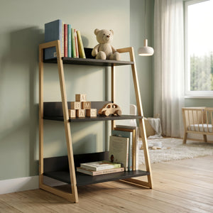 Hyllsystem Kuomi 84x53x47 cm Beige/Mörkgrå [en.casa]