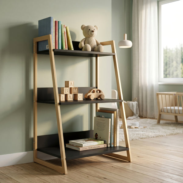 Hyllsystem Kuomi 84x53x47 cm Beige/Mörkgrå [en.casa]