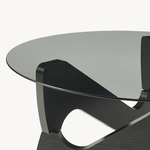 Soffbord Reypio Ø70x35 cm Svart/Grå [en.casa]