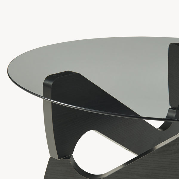 Soffbord Reypio Ø70x35 cm Svart/Grå [en.casa]