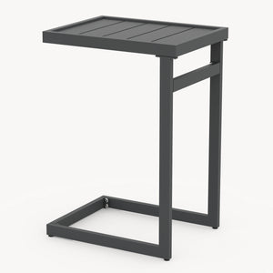 Utomhusbord Gaby stål 58x40x30 cm Antracitgrå [casa.pro]