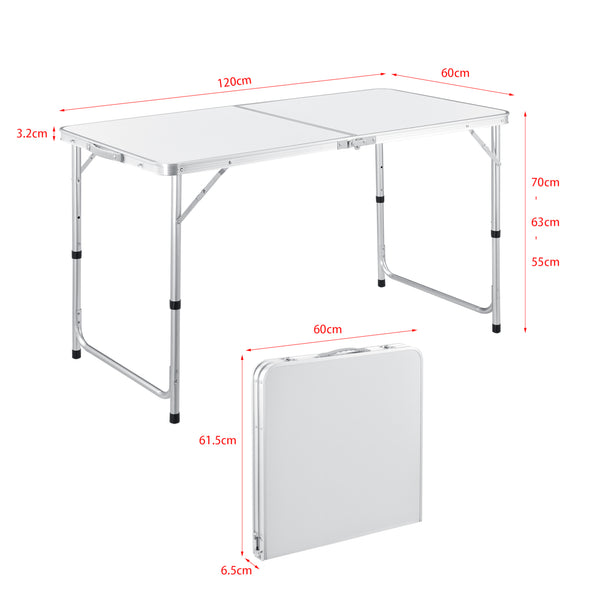 Hopfällbart bord justerbar höjd med handtag [casa.pro] välj modell