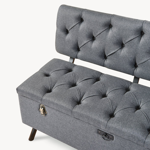Sittbänk Malmöhus med förvaring 110x48x75cm [en.casa]