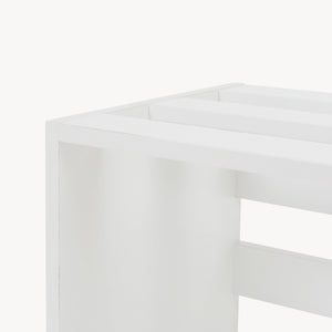 Sidobord Rønde 43x64x33 cm vit [en.casa]