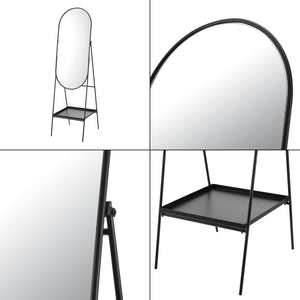 Perano stående spegel med hylla 160 x 46 cm [en.casa]