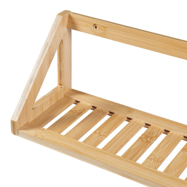 Vägghylla set Gjerdrum set om 2 43x15x15cm bambu [en.casa]