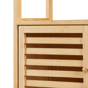 Badrumsställ Haugesund 158x60x26 cm Bambus [en.casa]