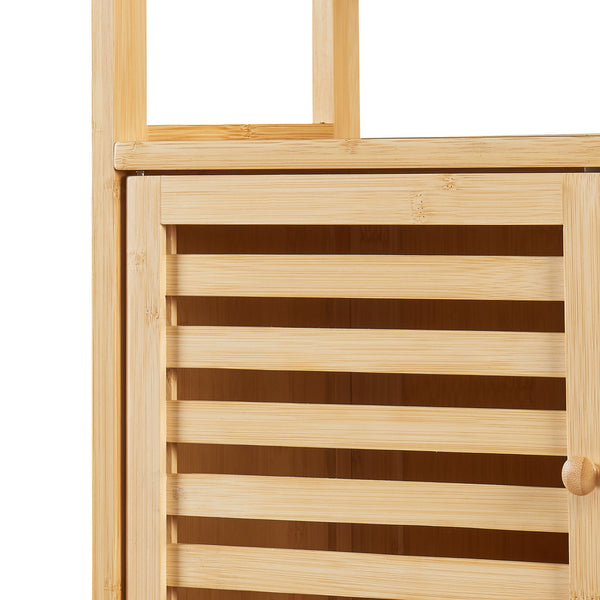 Badrumsställ Haugesund 158x60x26 cm Bambus [en.casa]