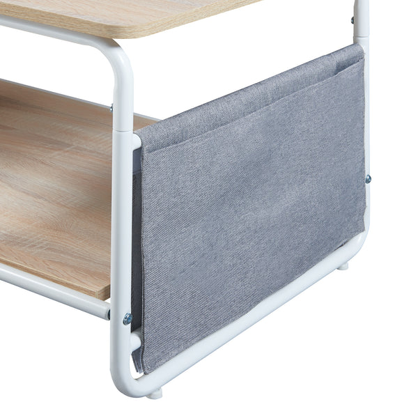 Soffbord Dyrøy 100x50x43cm vit/ek [en.casa]