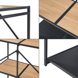 Vikhylla Telemark 81x68x38 cm svart/ek-look [en.casa]