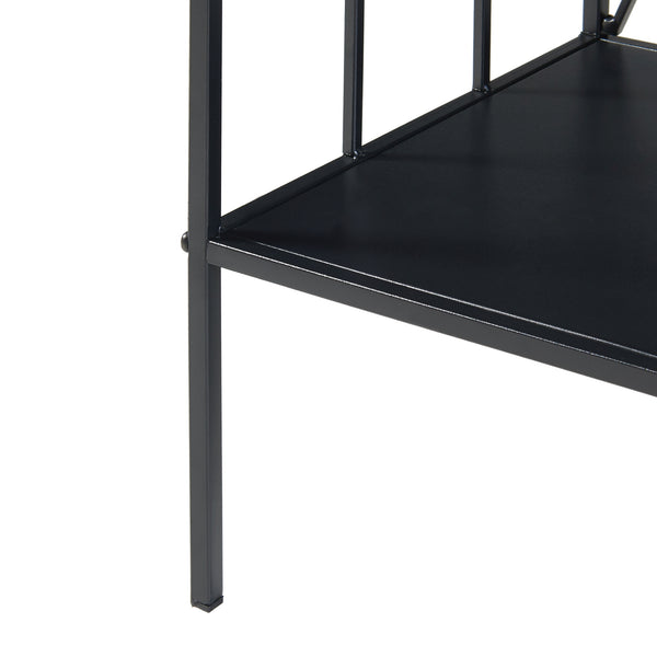 Konsolbord Baarn 65,5x70x32 cm svart [en.casa]