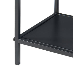 Konsolbord Beesel 655x60x20 cm svart [en.casa]
