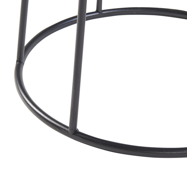 Växtställ Nesseby set om 2 metall svart [en.casa]